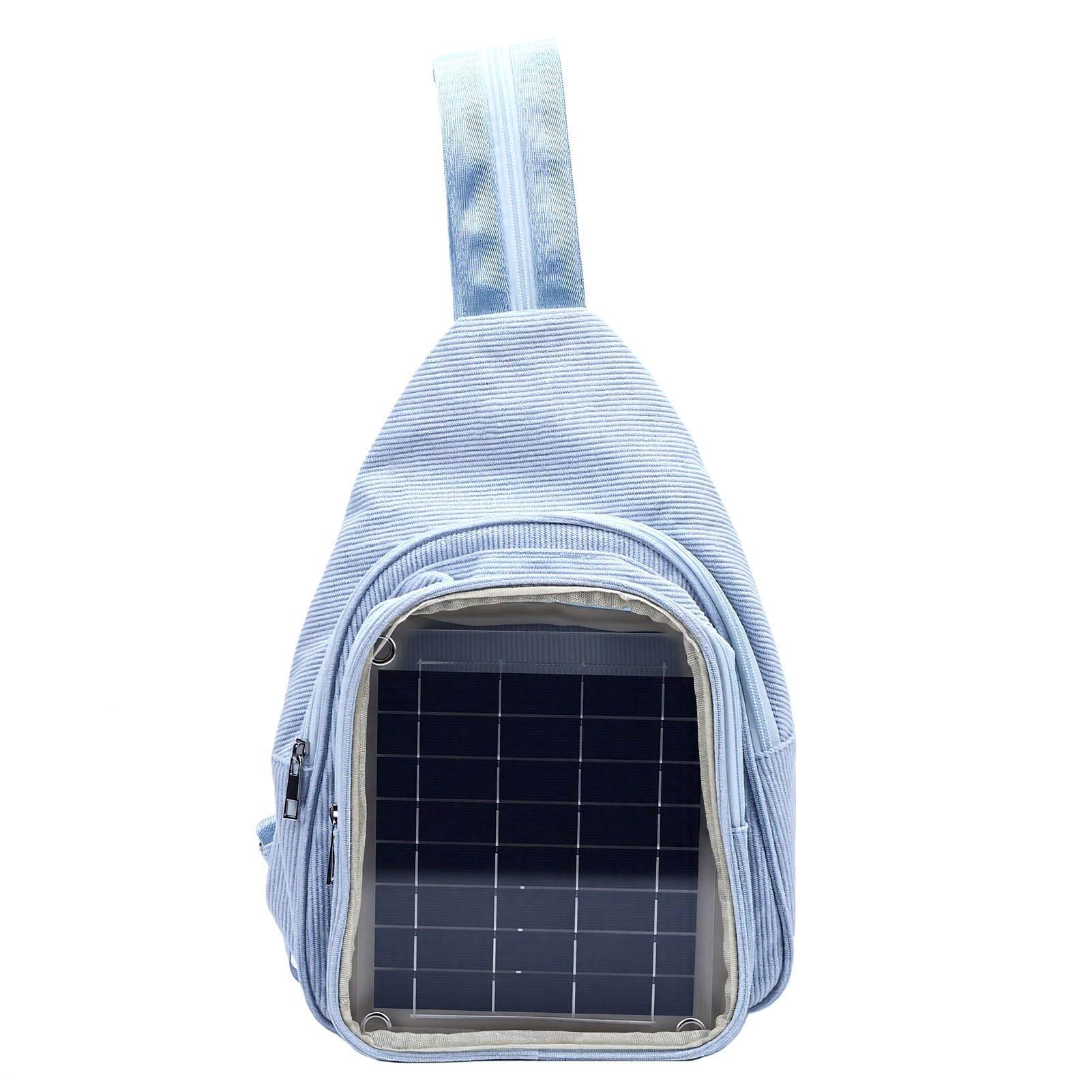 Fdit Zaino con Pannello Solare da 20 W, Caricatore Solare Portatile Monocristallino con Porta USB per Escursioni All'aperto, Campeggio, Viaggi di Emergenza