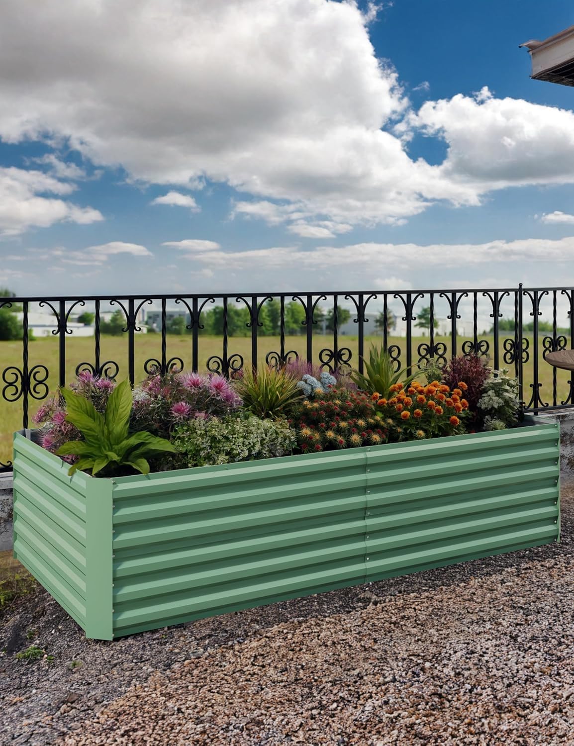 GarveeHome 2Pcs Galvanized Raised Garden Beds, 240x120x60cm Bottomless Planter Box for Outdoor Vegetables, Flowers & Herbs, Easy Assembly