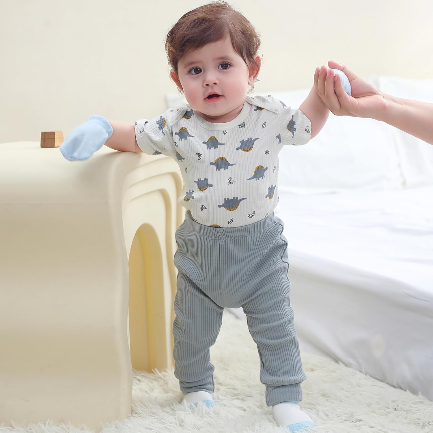 Baby Bodysuit and Pant Set Summer Ribbed Mix Match Infant Boy Girl Clothes Outfits - Image 4