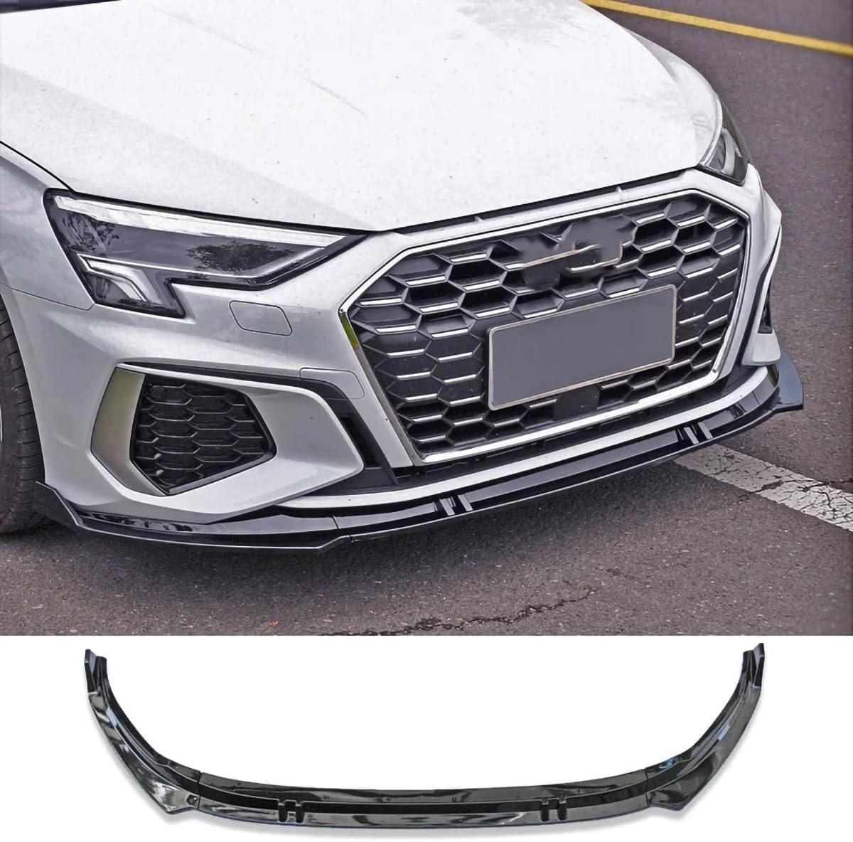 MWEIYANF Front Lip Spoiler for Audi A3 S3 Sportback 2020-2022 Lightweight