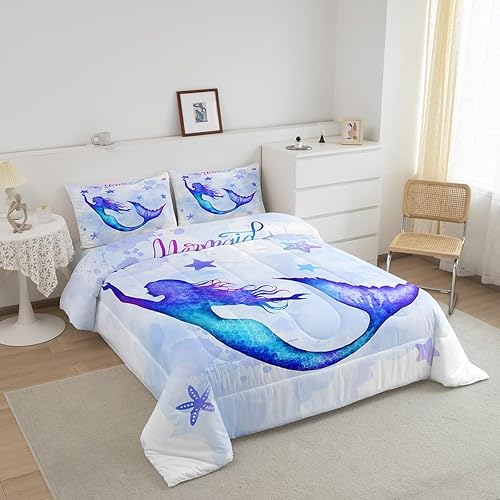 Miniatura 224 de Castle Fairy Juego de edredón con bandera estadounidense, tamaño King, ropa de cama de animales de pastor alemán para niñas y adolescentes, juego