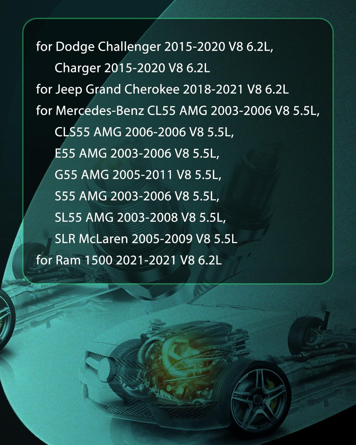 SCITOO Platinum Iridium Spark Plugs 93893 for Ram 1500 & for Jeep Grand Cherokee & for Dodge Charger, Challenger & for Mercedes-Benz CL55 AMG, CLS55 AMG, E55 AMG, S55 AMG, G55 AMG, SL55 AMG Pack of 8