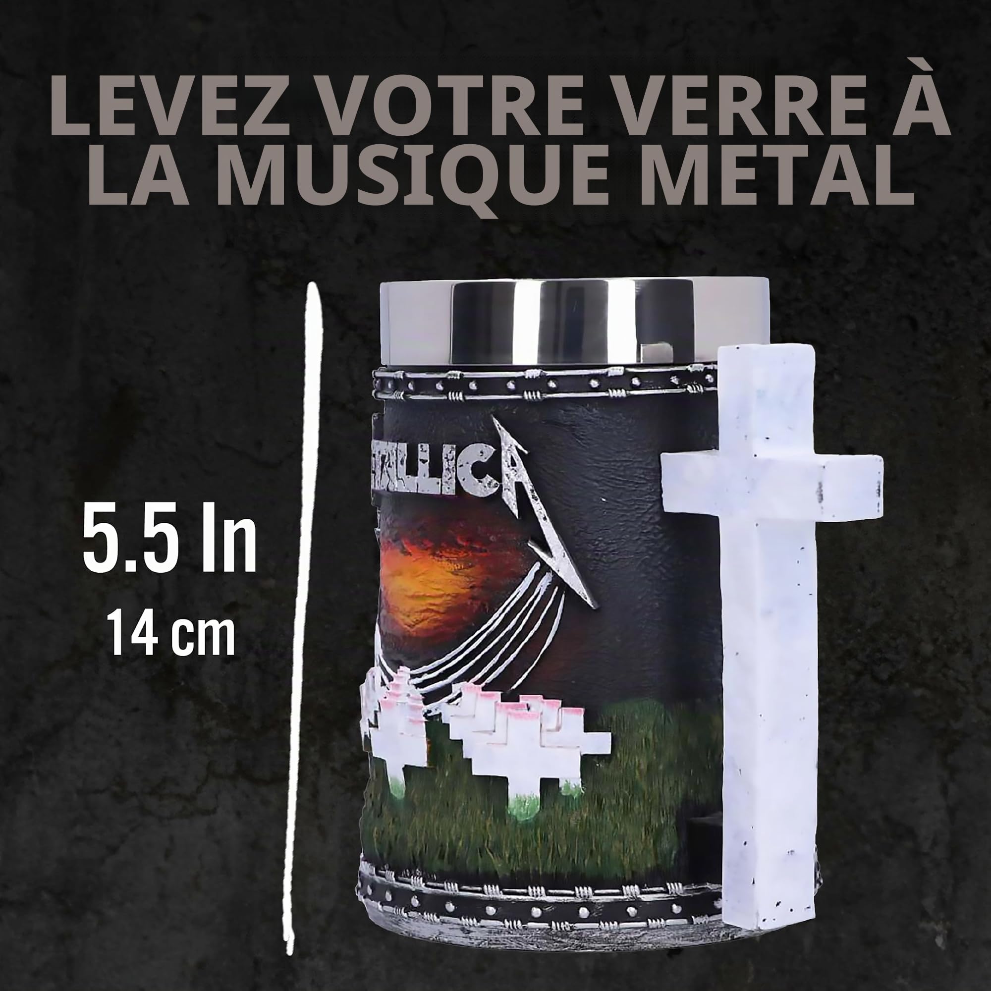 Nemesis Now Metallica-Master of Puppets Chope en résine Noir