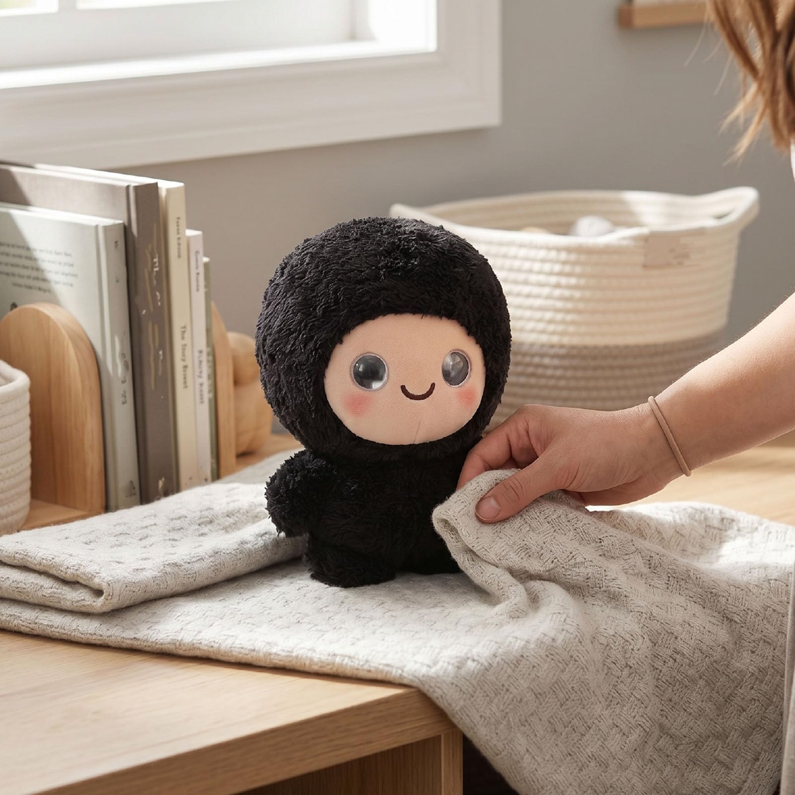 Juguete Inteligente de Peluche para Niños, Compañero Educativo (Black)
