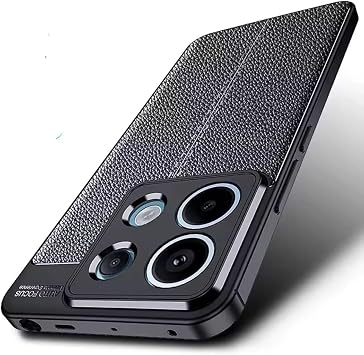 CONSTRAIN - Xiaomi Redmi 15C 4G ile uyumlu K l f Kamera Korumal  Deri G r n ml  Diki  Desenli Koruyucu Niss Kapak