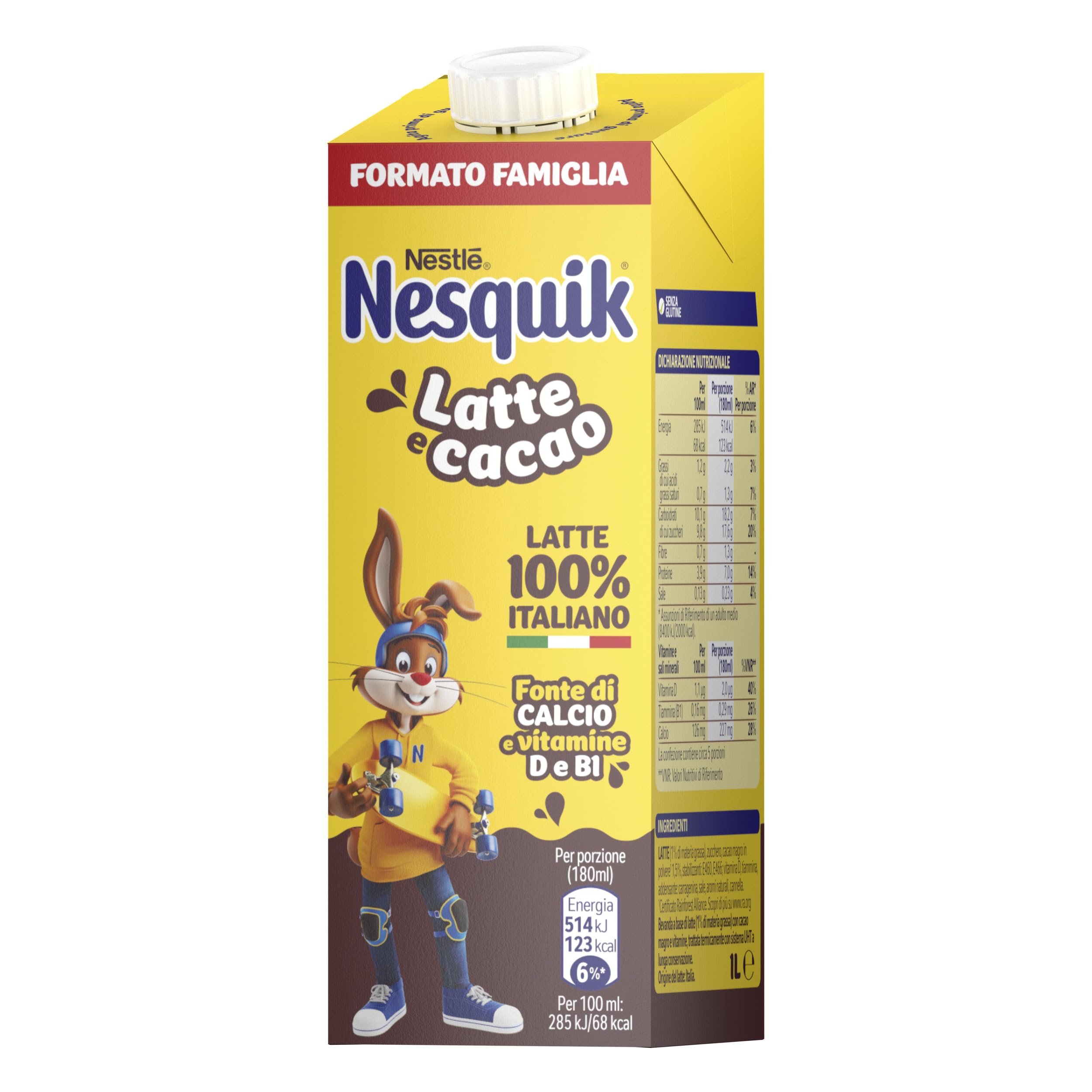NESQUIK Pronto da Bere Latte e Cacao, 10 Brick da 1L (10L)
