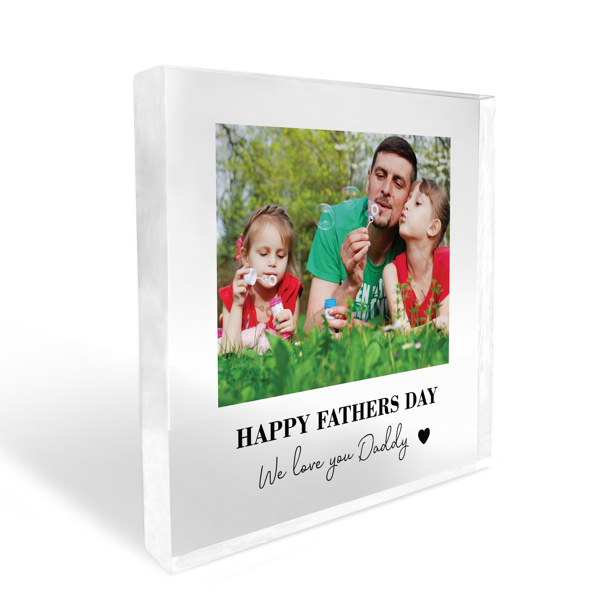 RED OCEAN Personalised Fathers Day For Dad Daddy From Daughter Son Photo Block Dad Gifts For Fathers Day For Him Dad Gift Thank You Gift For Daddy