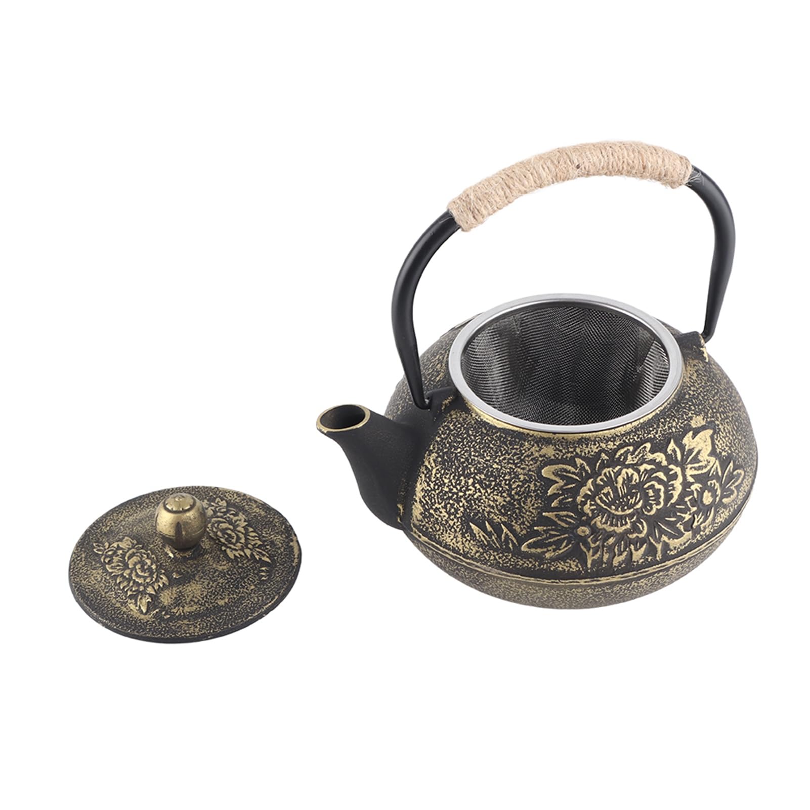 Tetera Japonesa De Hierro Fundido, Tetera China Con Infusor De Acero Inoxidable, Teteras Para Estufa, Tetera De Tetsubin, Tetera Japonesa De Tetsubin Para Té De Hojas Sueltas, 900 Ml