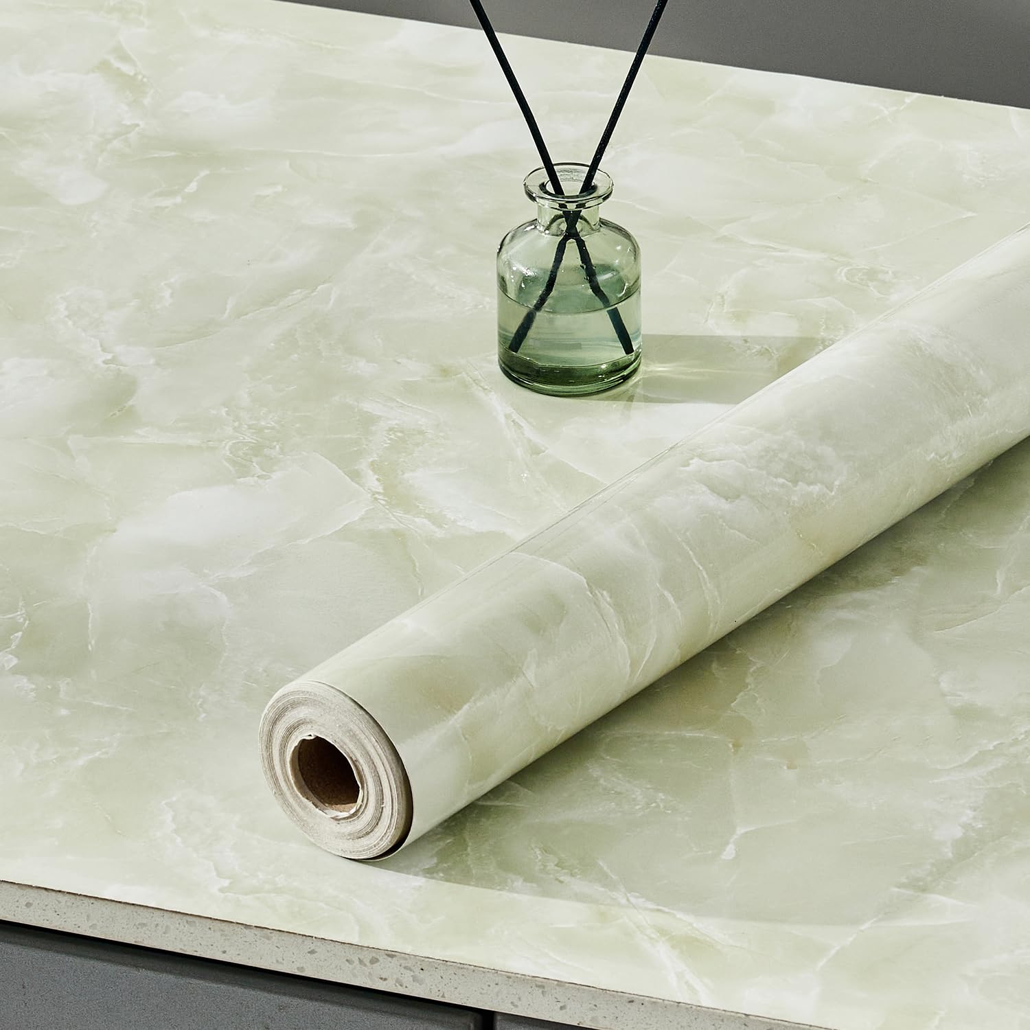 LONGYONG Marble Contact Paper Peel and Stick Wallpaper for Bedroom Contact Paper for Countertops Kitchen Cabinets Drawers Bathroom Self Adhesive Removable Counter Top Waterproof 11.8x78.7inches