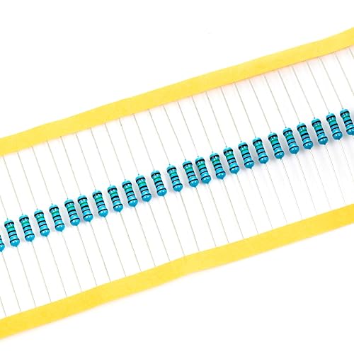 Vista 378 de Chanzon 100pcs 1/2W (0.5W) 100 Ohmios Resistencia fija de película metálica Ohmios 0.01 ±1% Tolerancia 100R MF Resistencias de orificio pasante