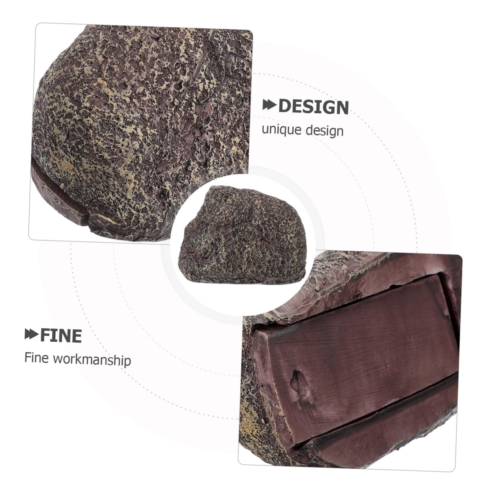 Hemobllo 5pièces Boîte De Rangement Secrète Pierre Imitation pour Clés Cache Clé Extérieur Décoratif pour Jardin Pratique pour Stockage Sécurisé