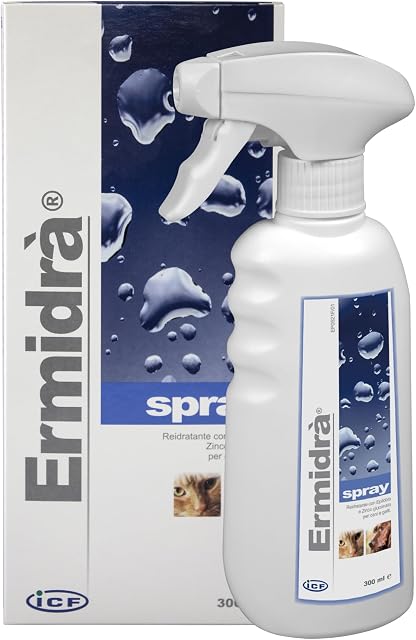 ICF Ermidrà® Spray Waterless Dry Shampoo Moisturising Wash for Dogs & Cats Itchy Dry Smelly or Allergy Prone Sensitive Skin 300 ml