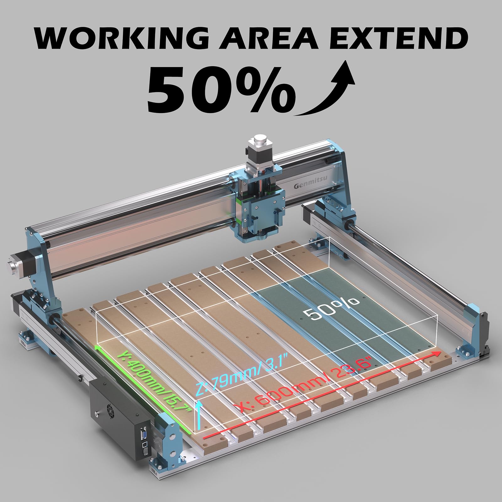 Genmitsu XZ-axis Extension Kit for 4040-PRO/4040-PRO MAX CNC Genmitsu XZ-axis Extension Kit for 4040-PRO/4040-PRO MAX CNC