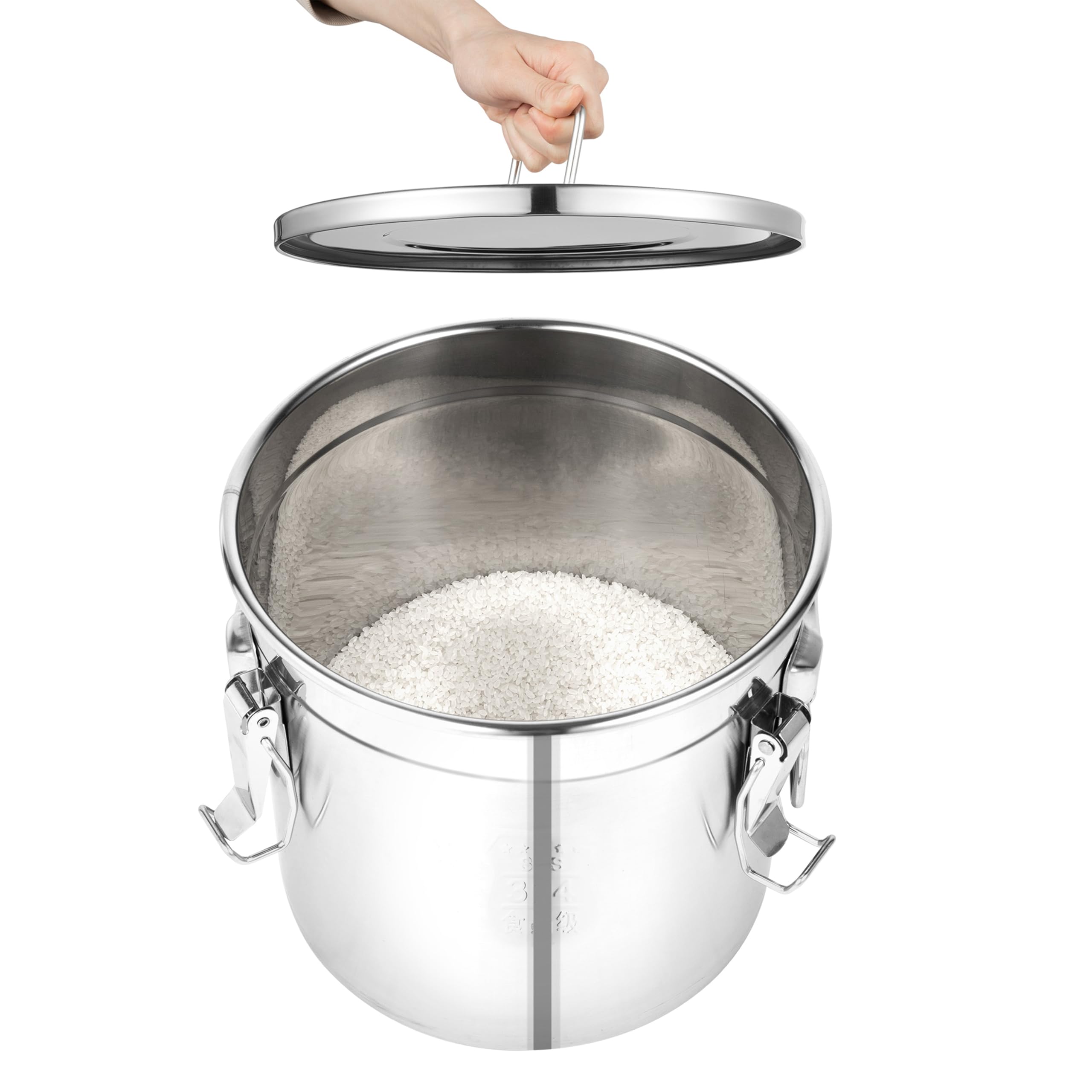 Contenitore ermetico per cereali in acciaio inox, 12 l, per