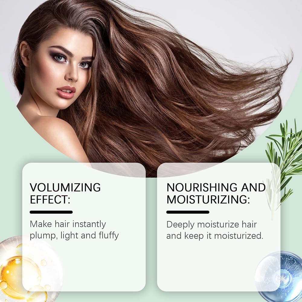 Shampoo idratante nutriente volumizzante, detergente delicato delicato for capelli morbidi, lisci e lucenti(2PCS)
