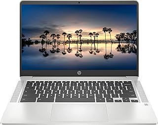 HP 2023 14" HD IPS Chromebook, Intel Processor Up to 3.10GHz, 4GB Ram, 128GB SSD, Intel 4K Graphics, Super-Fast 6th Gen WiFi, Chrome OS (Renewed)