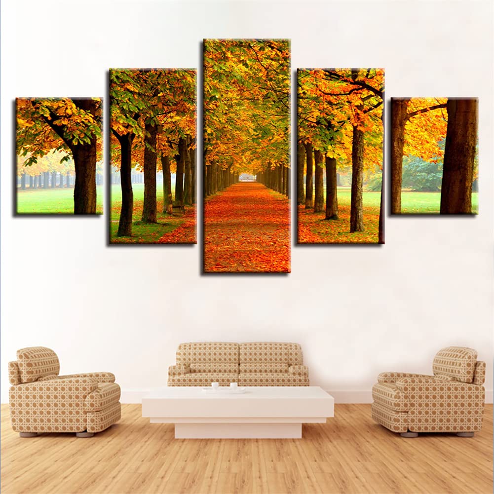 Peinture diamant forêt grand format avec strass carrés pour salon