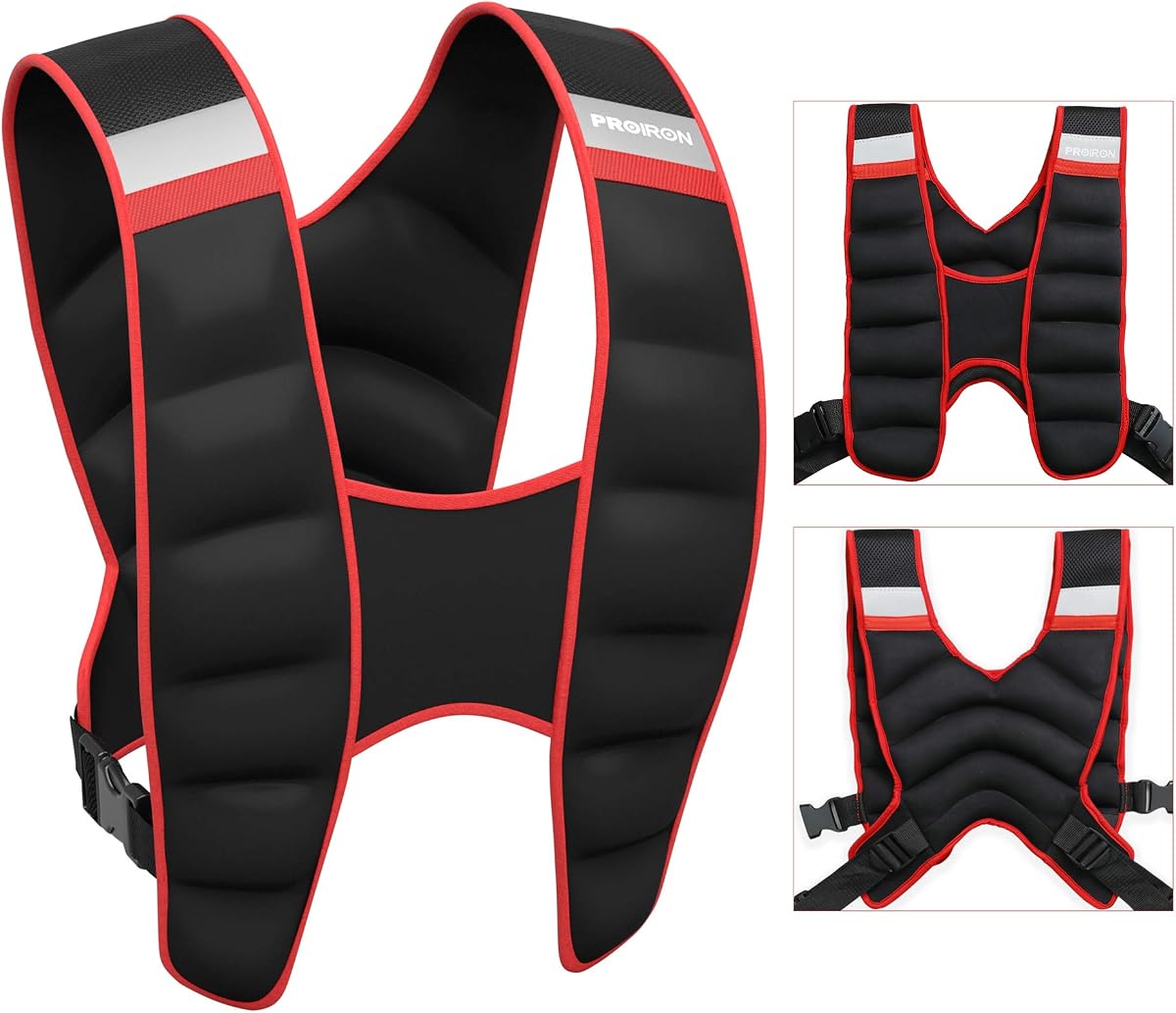 PROIRON Adjustable Weighted Vest Jacket 5-10KG Comfortable for Home Workout | Iron sand filling