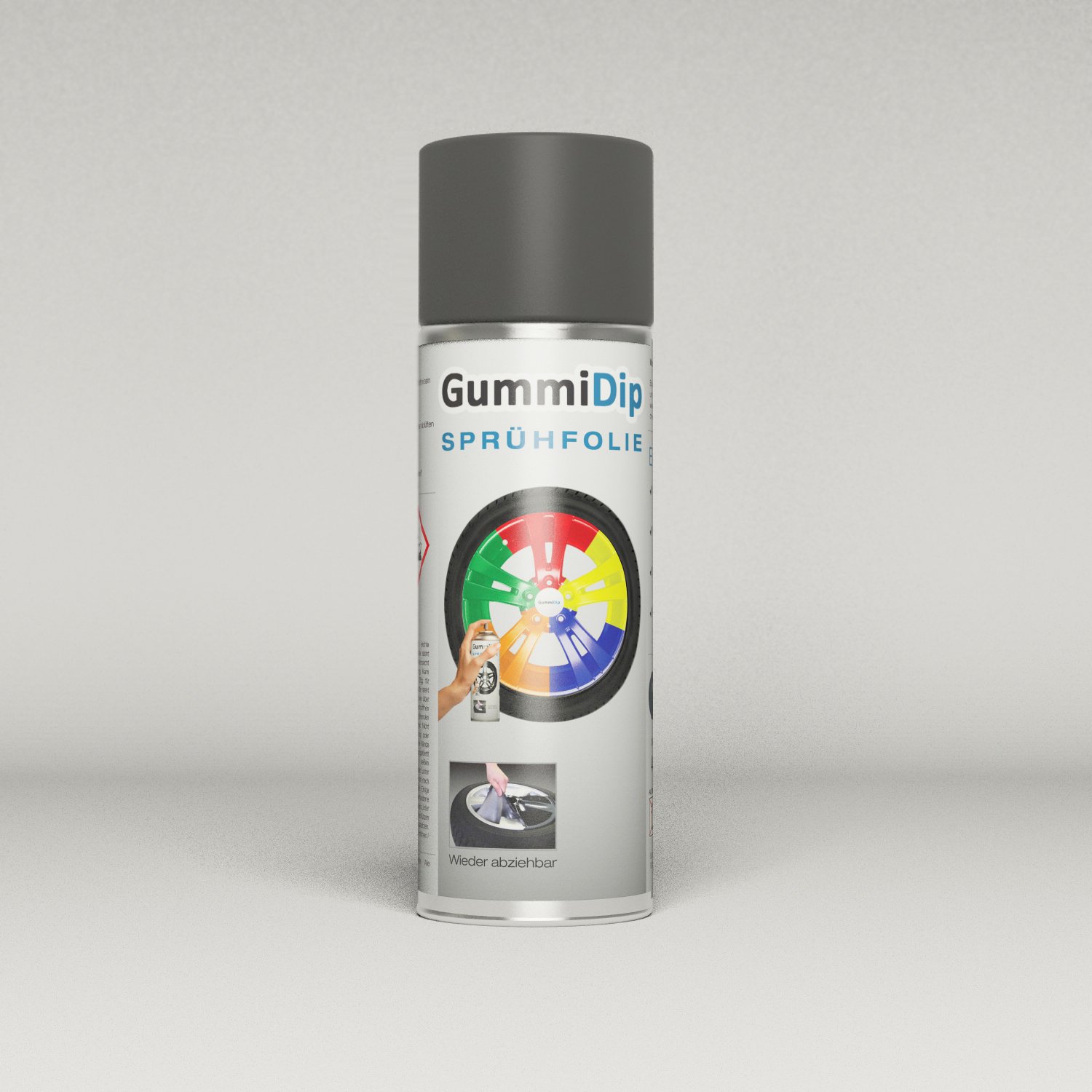 Folia w sprayu, pojedyncza puszka 61090007 płynna guma w sprayu, 400 ml, żelazna szara matowa