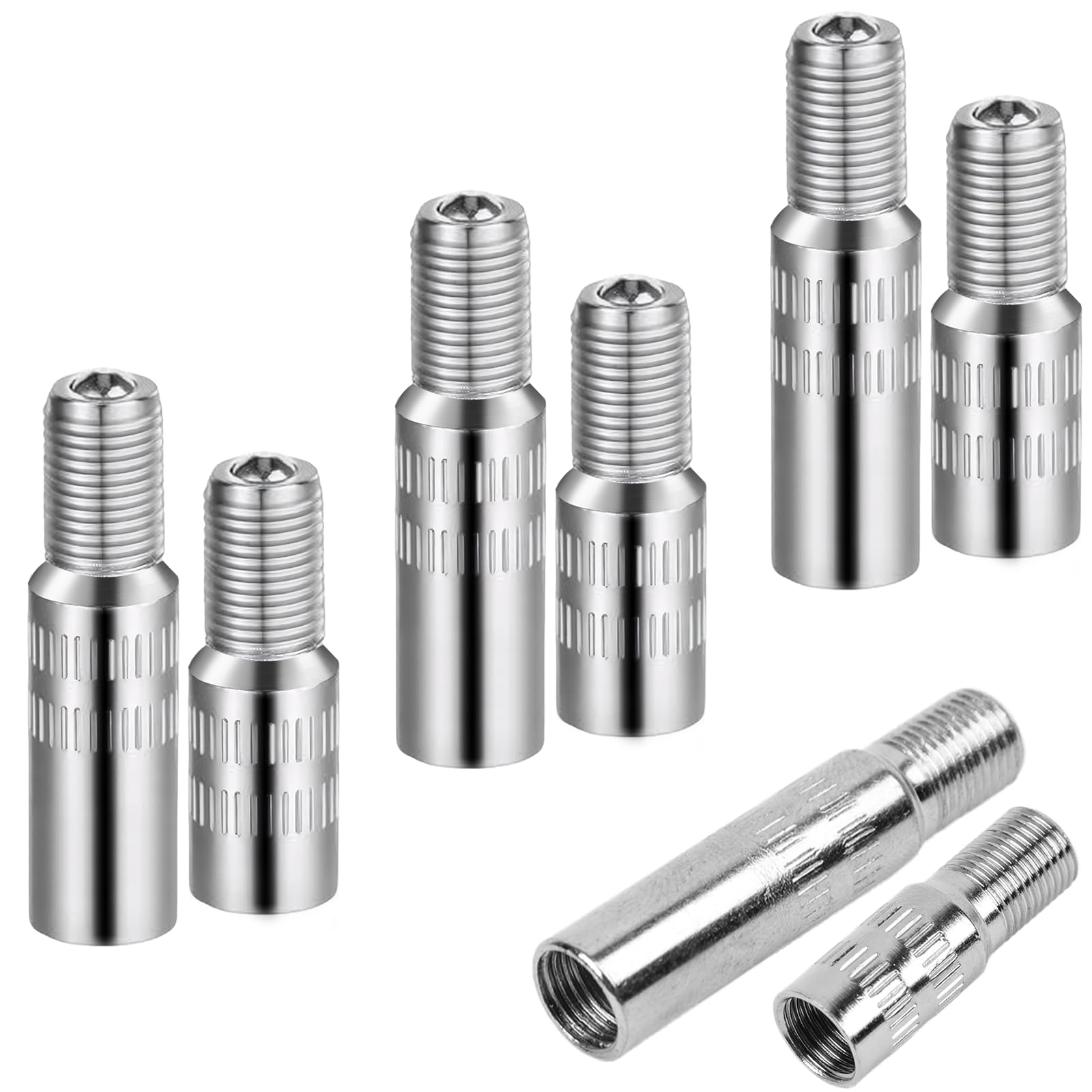 Framad 8PCS Tire Valve Stem Extension with Two Sizes: 39mm and 25mm, Brass Tire Valve Extender for Car Motorcycle Truck