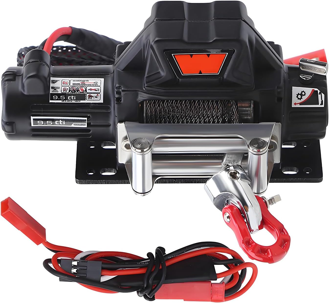 RC Car Winch, RC Model Metal Automatic Winch with 6.6lbs Loading for TRX4 D90 D110 Axial Scx10 Crawler Car