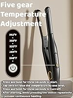 Vista 5 de Mini Flat Iron for Short Hair, 1/2 inch Ceramic Plates Small Flat Irons for Short Hair, Fast Heating Anti-Frizz, Temperature Adjustable Auto-Off