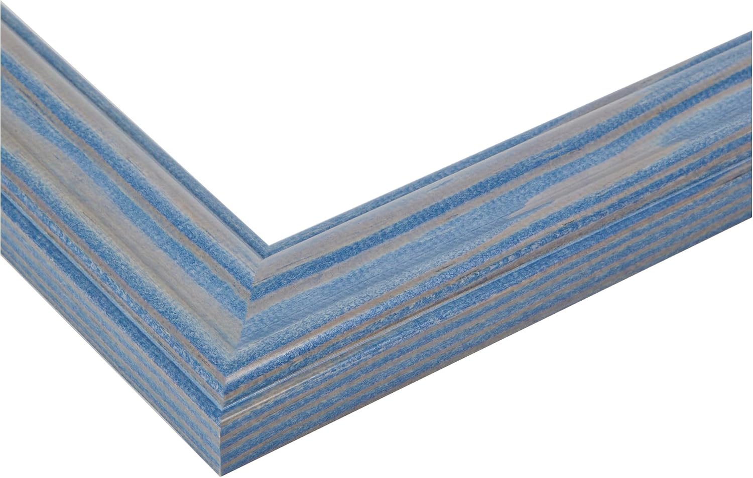 ArtToFrames 20x25 CM / 7.87x9.84 INCH Blue Picture Frame, This 1.50 Inch Custom Wood Poster Frame is Blue - Comes with Regular Glass and Corrugated Backing