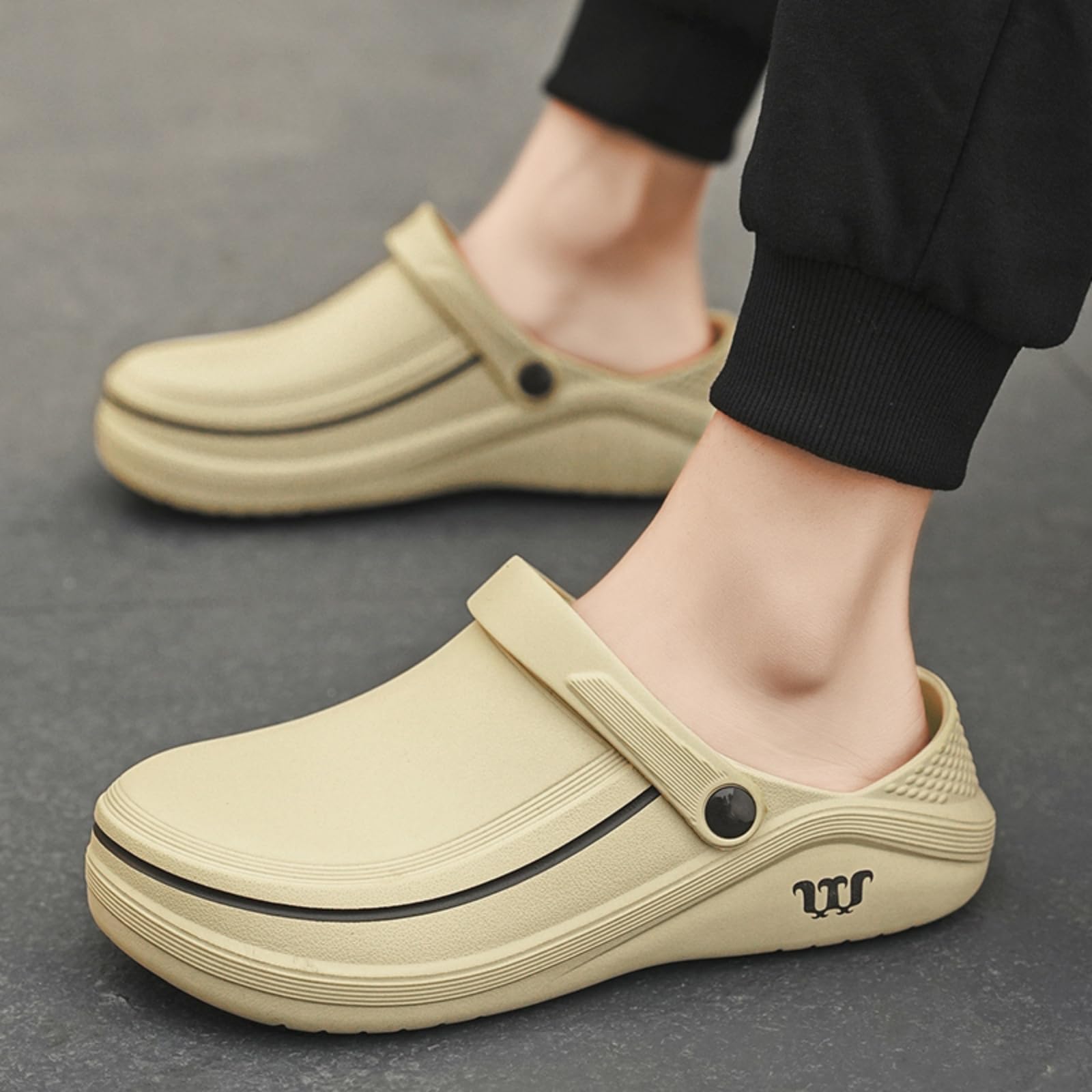 Zuecos de trabajo antideslizantes para hombre y mujer, zapatos de chef de jardín, ligeros, impermeables, para enfermera, cocina, restaurante, servicio de alimentos, zapatos de cocina