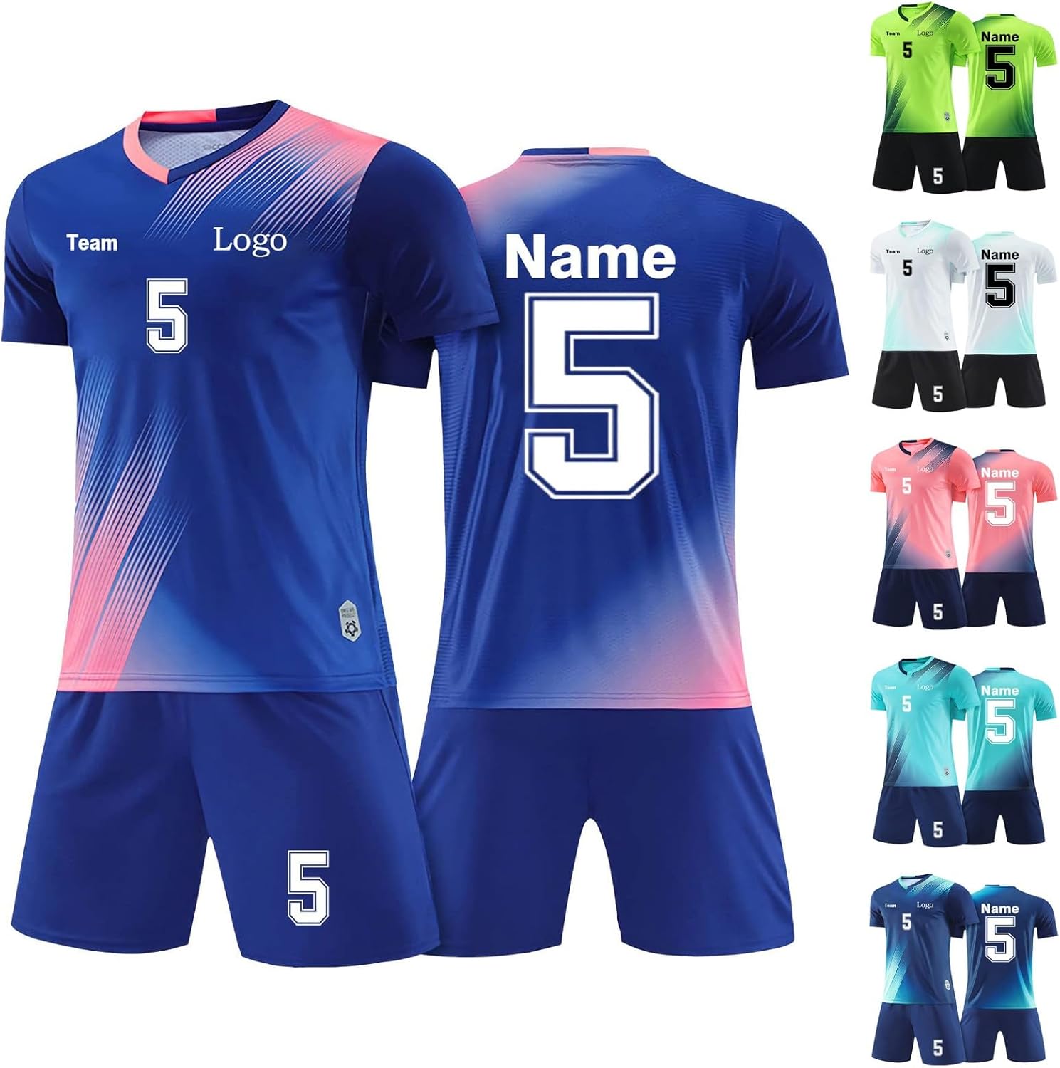 Personalisiertes Paris Fußballtrikot-Set - Mit Eigenem Namen & Nummer Für Kinder & Erwachsene
