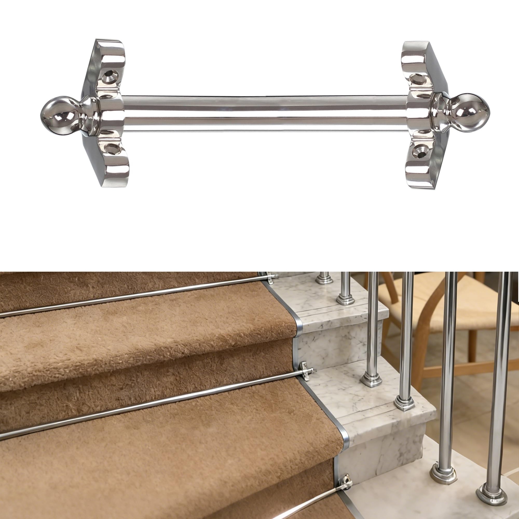 Evita resbalones: alfombras para escaleras seguras de 91 cm con instalación fácil de 3 piezas
