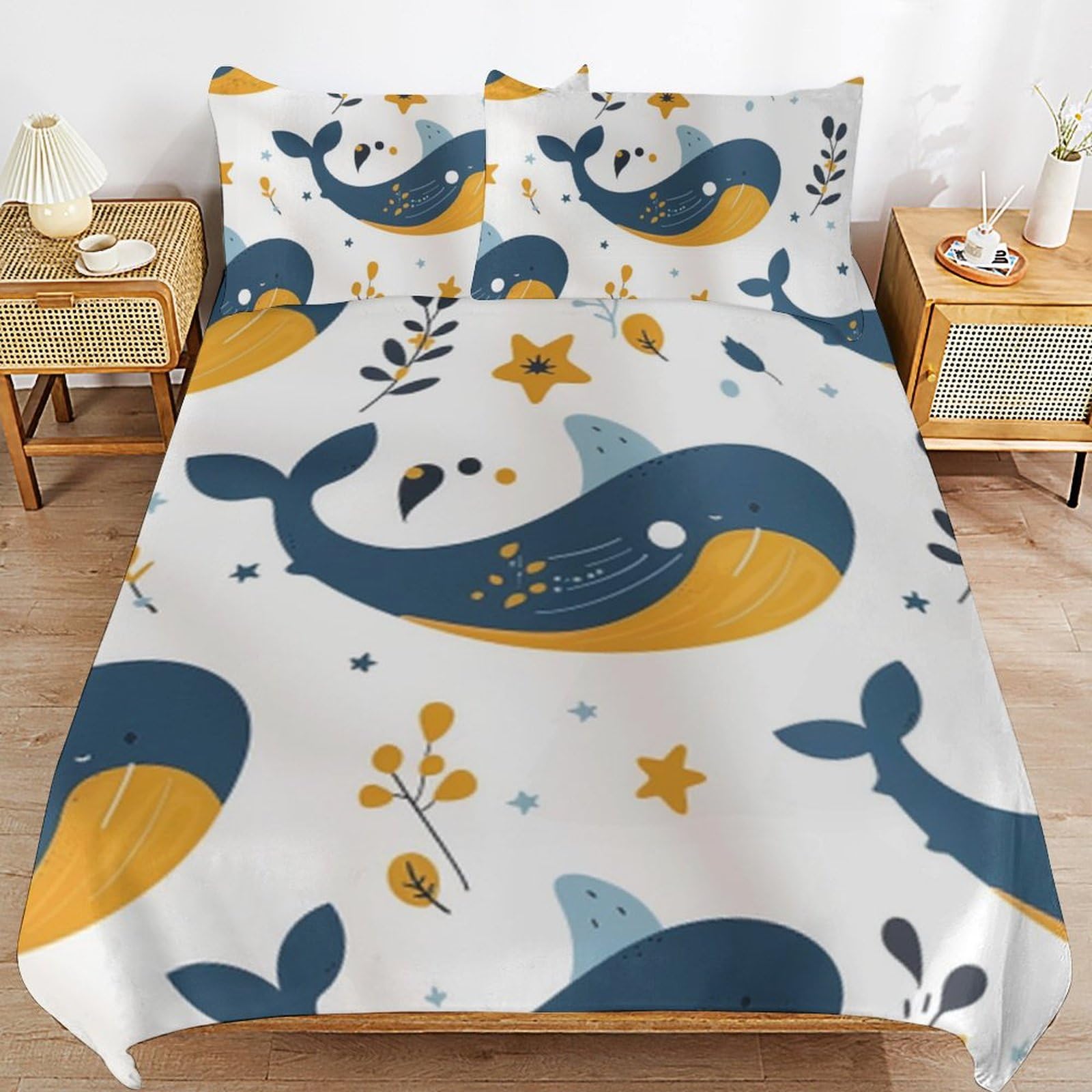 Parure de lit enfant en microfibre douce anti-bouloche avec housse de couette