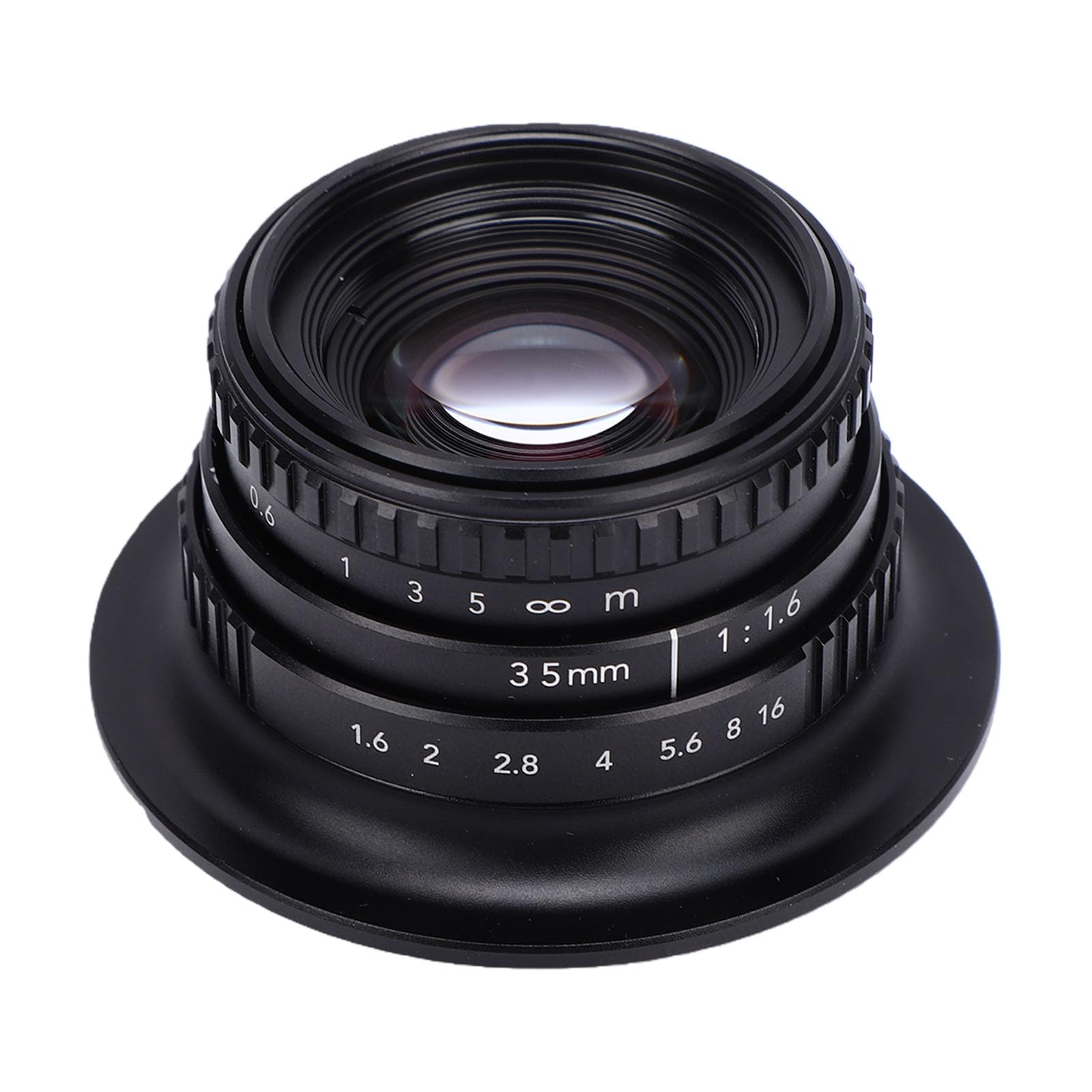 Fabater Obiektyw Stałoogniskowy Z Ręcznym Ustawianiem Ostrości, Przysłona 35 Mm F1,6 i Korpus Z Miedzianego Rdzenia Obiektyw Stałoogniskowy Z Aluminium, APS-C Z Przednimi i Tylnymi Osłonami