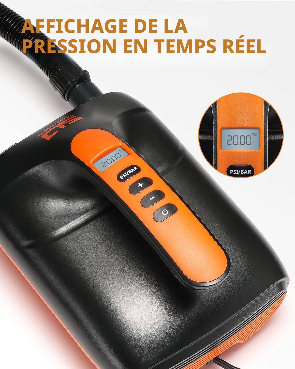 Pompe à Air électrique 3 En 1 Swonder Seafalcon - Rechargeable, Batterie Amovible 5200mAh - Pour Paddle, Kayak, Gonflables