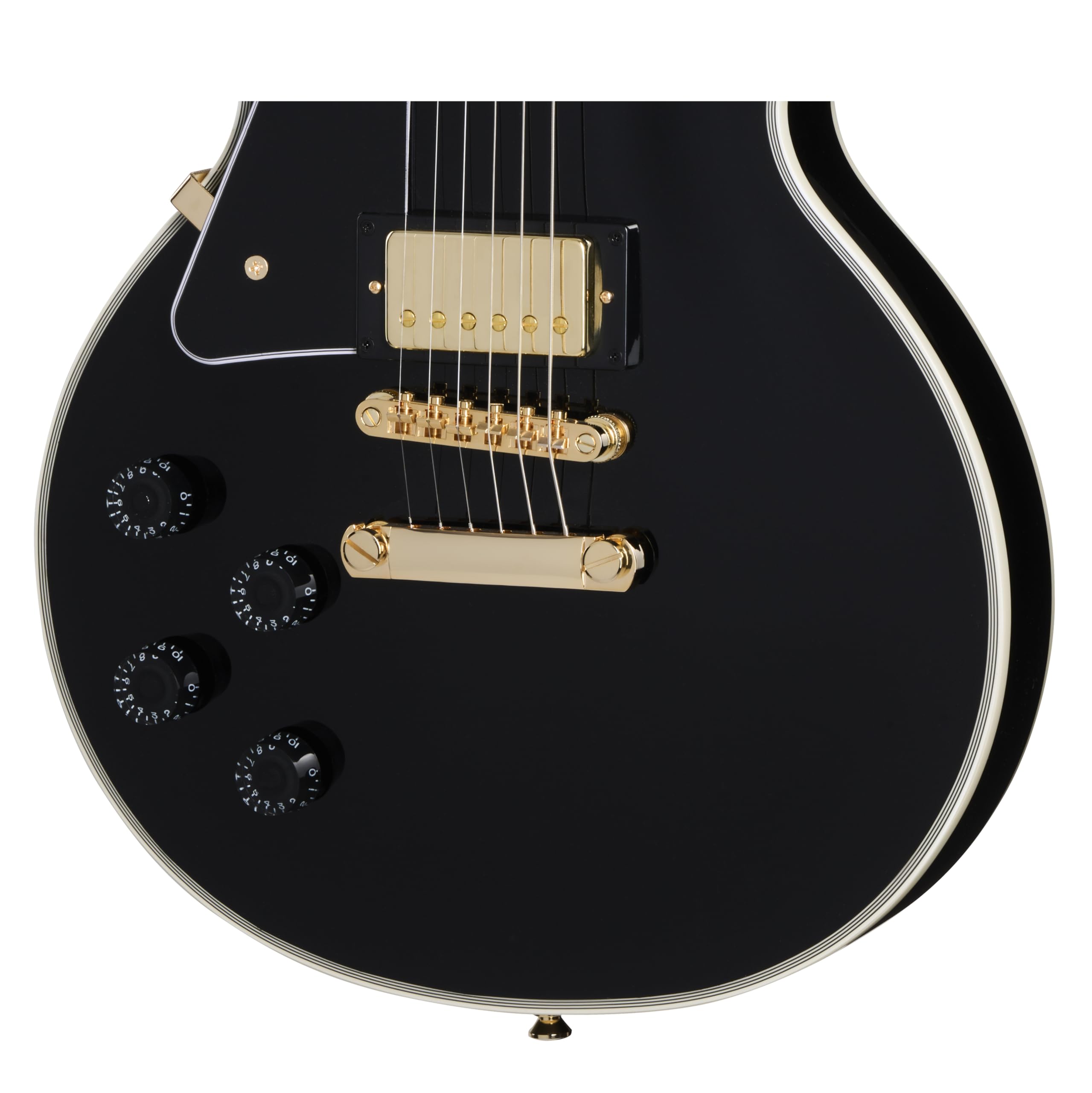 epiphone inspired by gibson custom　LPC Epiphone Inspired by Gibson Les Paul Custom Lefty, Ebony with Case