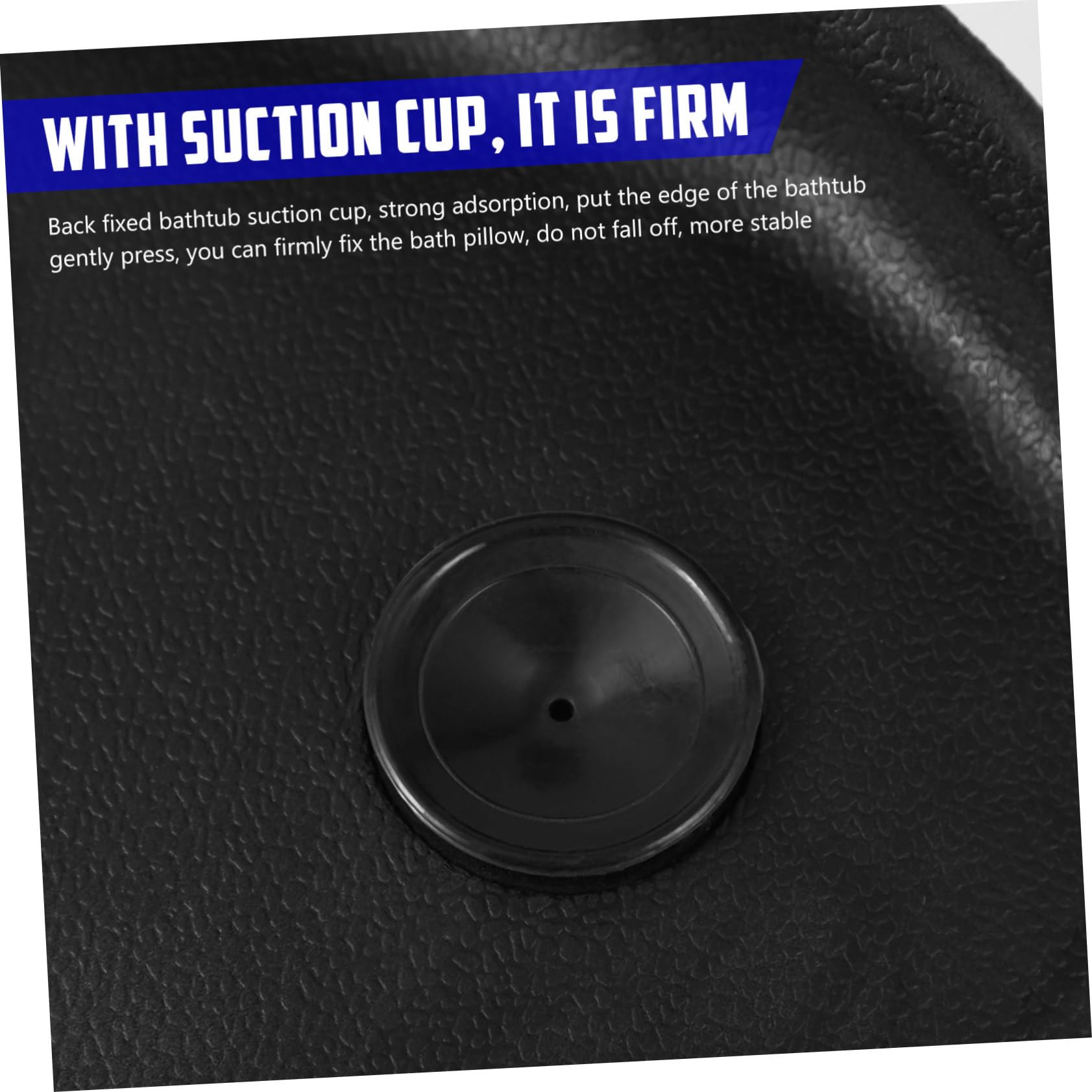 Cuscino Design a Curve in Pu Ventose Antiscivolo per Vasca da Bagno Colore Nero Supporto Collo e Schiena Ergonomico per Vasca e Spa