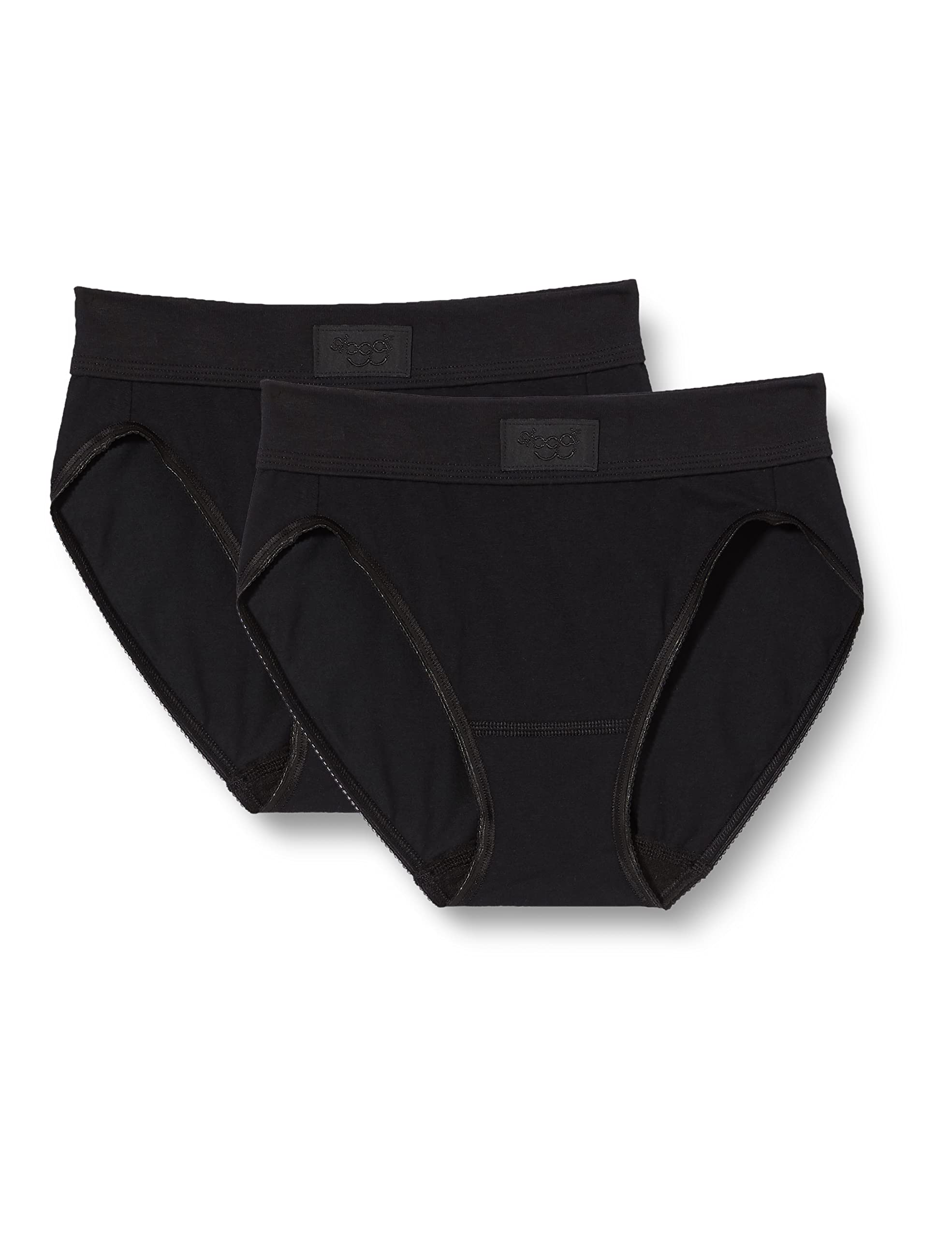 Sloggi Black 2Pk Double Comfort Tai Briefs Blk Extra