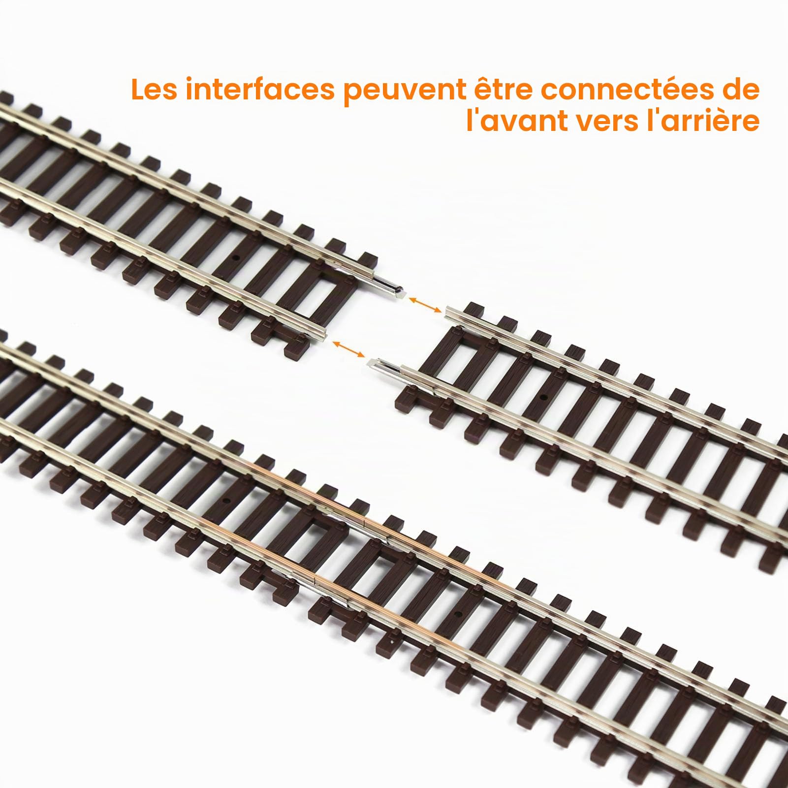 Evemodel Modèle Voie H0 1:87 Code 100 19" Rail Droit Cuivre Nickel avec Connecteur Décor Paysage (12/Pkg)