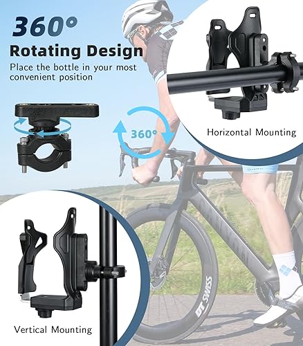 Miniatura 4 de MoKo Soporte para botella de agua para bicicleta, jaula ajustable para botella de agua de 1.9-3.6 pulgadas de diámetro, para manillar y marco,