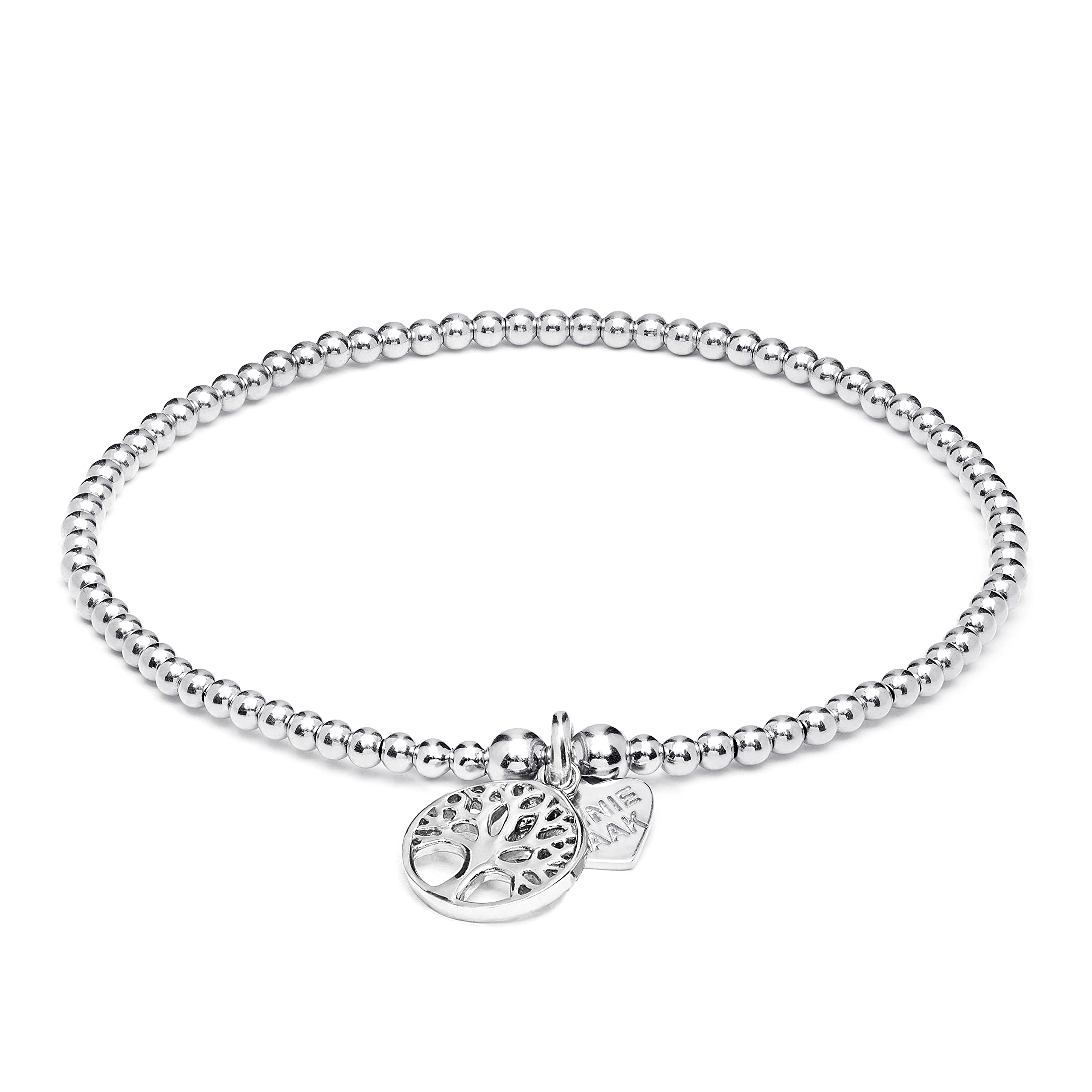 Annie HaakSanteenie 925 Sterling Silver Bracelet, Tree of Life Charm, Stretch fit, Gift for Women/Friend/Girlfriend, Spiritual, Rebirth, Birthday, Sentimental Gift, Handmade in UK