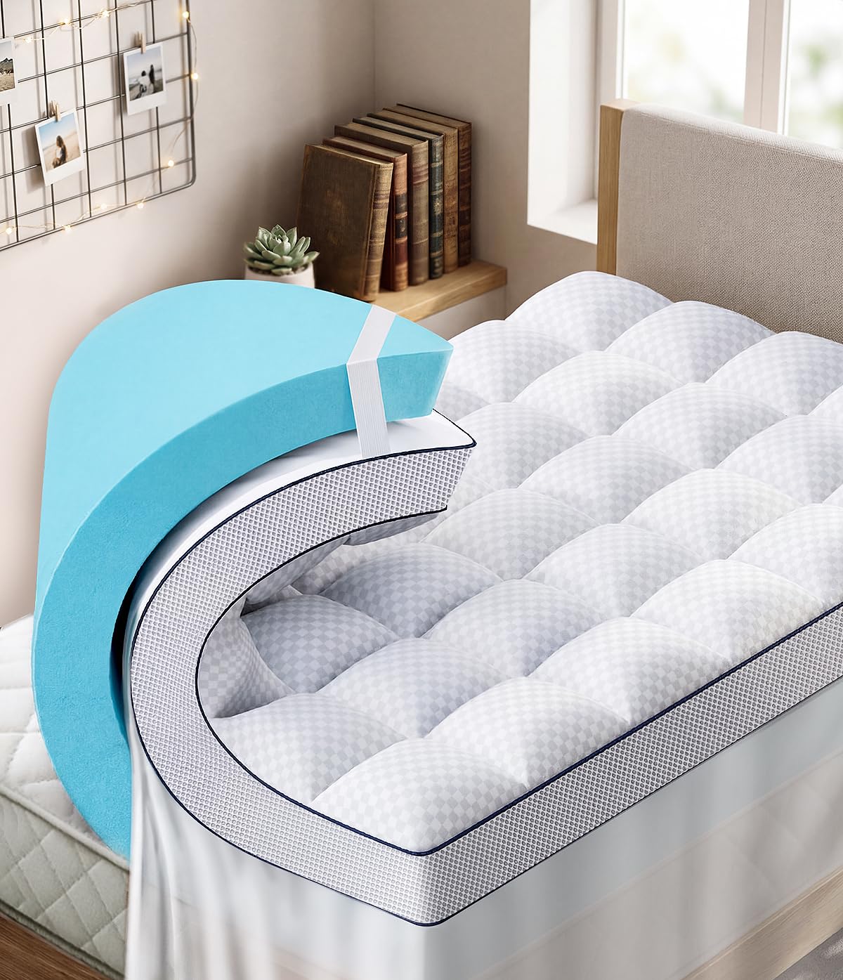 Panyu Dual Layer 4 Inch Mattress Topper