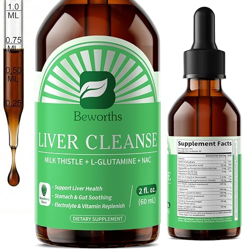 Liver Cleanse Detox & Repair - Liver Support Liquid Drops, 2 Fl Oz