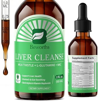 Liver Cleanse Detox & Repair - Liver Support Liquid Drops, 2 Fl Oz