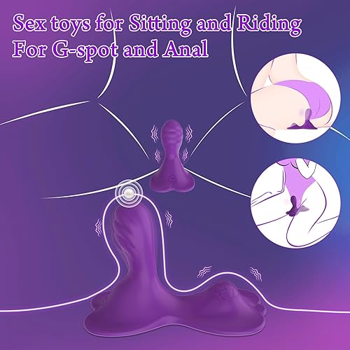 Miniatura 2 de Nuevos Juguetes Sexuales para Adultos - Vibrador de Clítoris Anal Punto G para Sentarse y Montar con 9+9 Modos de Vibración Control Remoto por APP