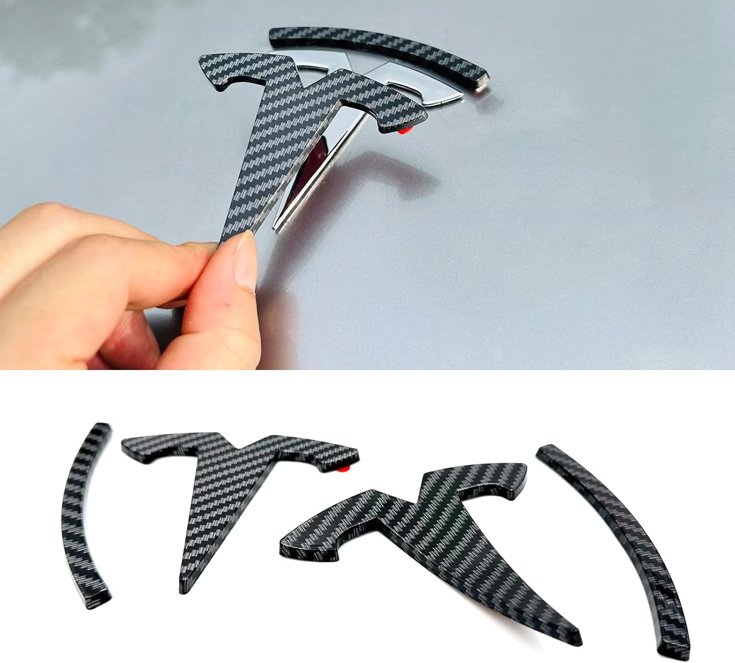 Matte Black Tesla Model X Logo Covers - Foto 13