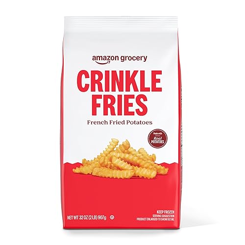 Amazon Grocery, Crinkle Fries, 32 Oz, Frozen (Previously Happy Belly,