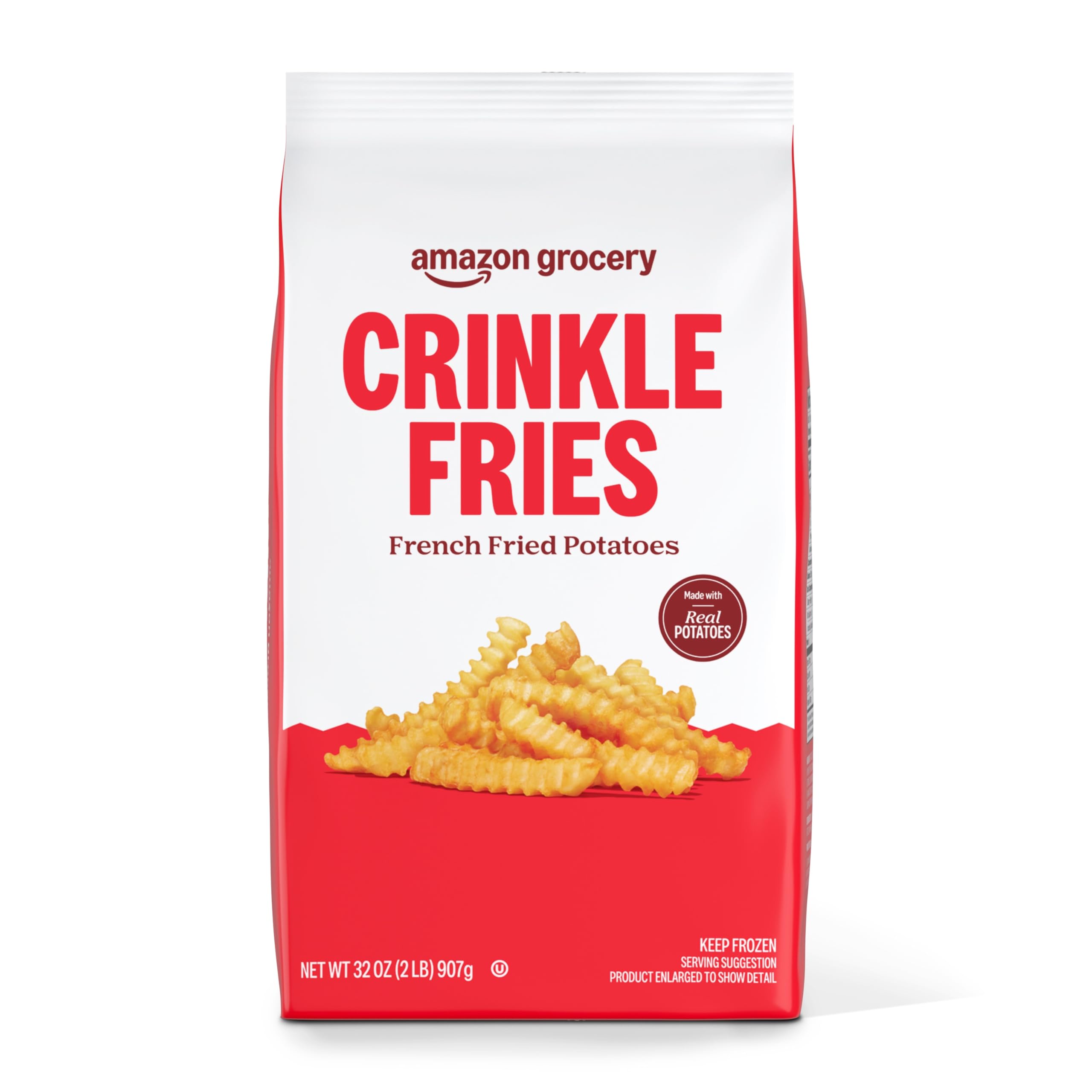 Amazon Grocery Crinkle Fries 32 Oz Frozen Previously Happy Belly Packaging May Vary