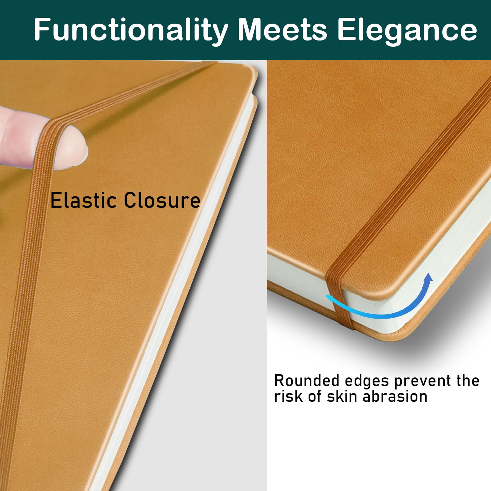 Premium A5 Lined Journal Notebook - 200 Pages Thick Paper With Pen, Sticky Notes & Tabs Included