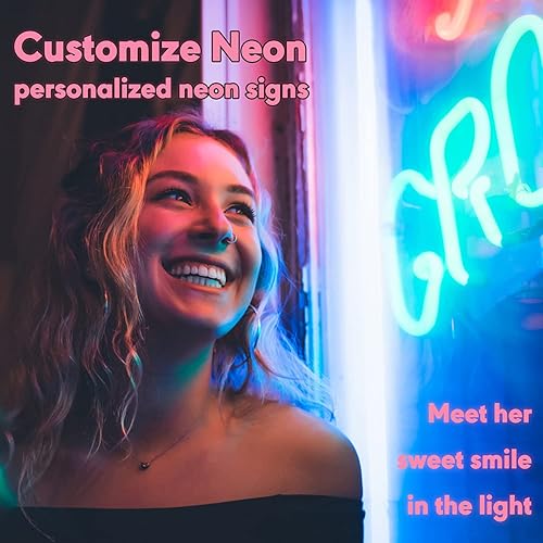 Miniatura 2 de FIREOCITY - Letreros de luces LED de neón, personalizables, para fiesta, boda, cumpleaños, hogar, dormitorio, uso en interiores, varios tamaños,