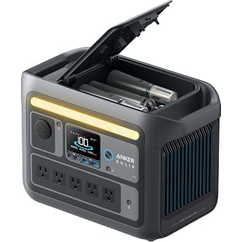 Anker Solix C800 Plus Portable Power Station, 768Wh, 58-minute full charge, High Output AC (Rated 1,200W / Instant Max 1,600W