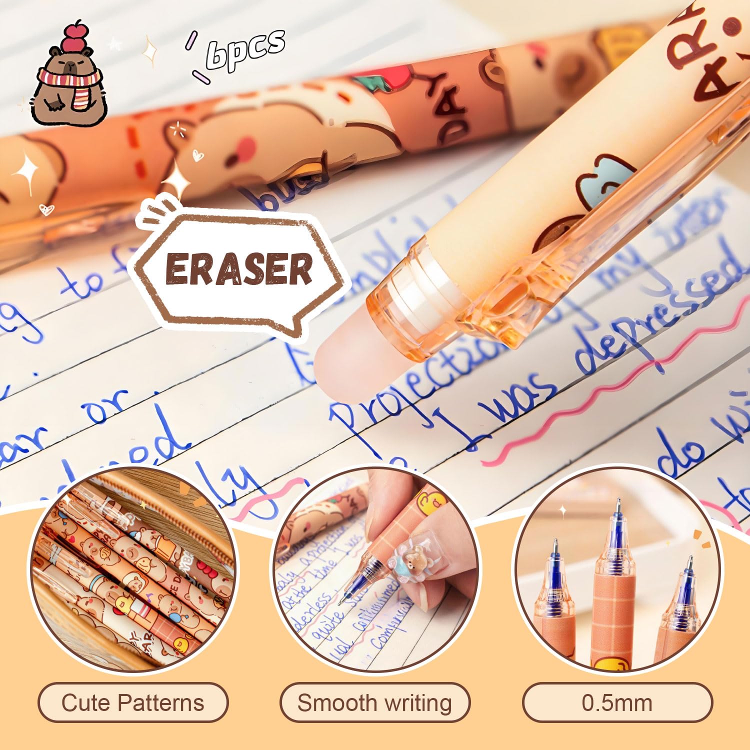 Astuccio Capibara Cancelleria Capacità Extra Large Contiene Cose per la Scuola e Capibara Gadget Set Regalo di Cancelleria Multifunzionale per Studenti e Adulti che Lavorano
